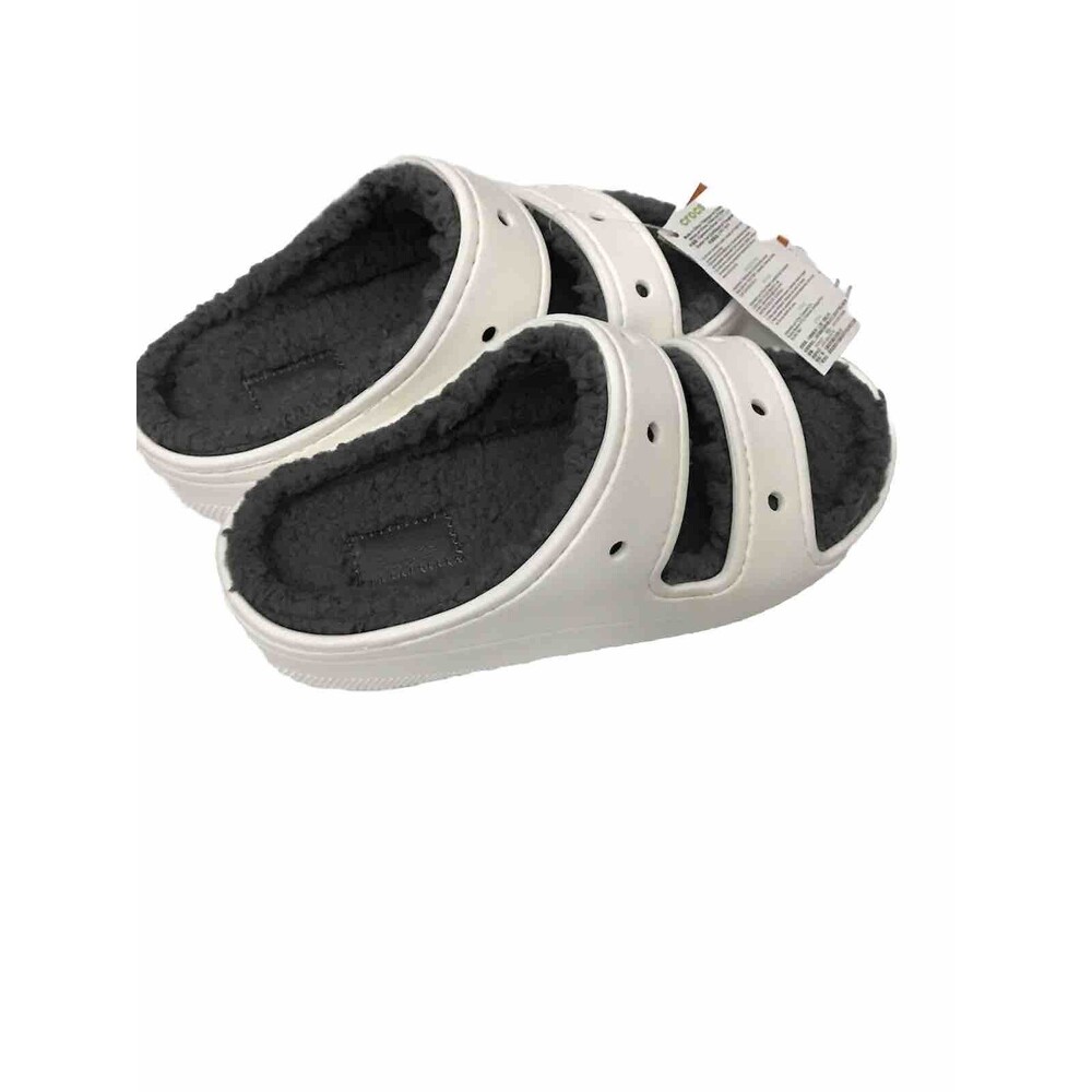 Crocs Classic Cozzy Comfort White Slip On Sandals Men’s 4 Women’s 6 - Picture 3 of 16
